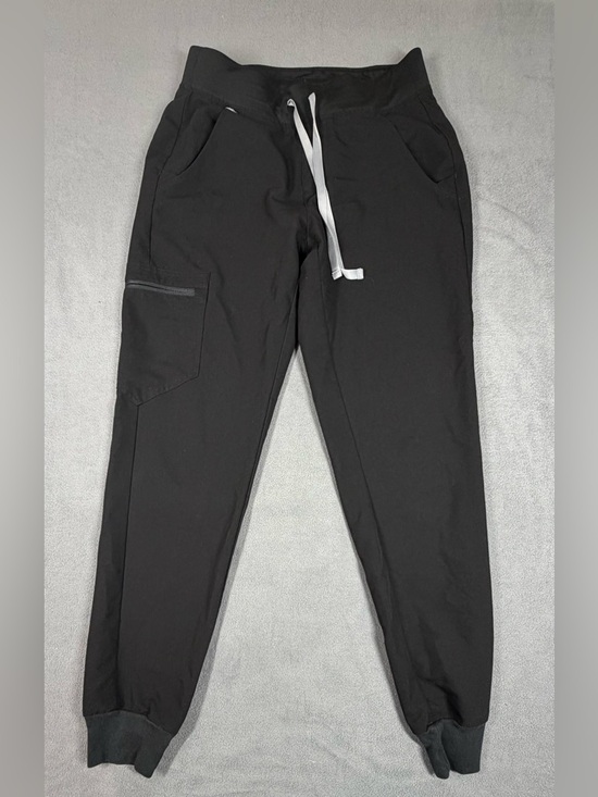 Figs Pants - Figs Black Zamora Jogger Pants with Drawstring